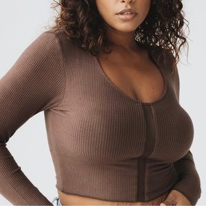 Klassy Network Long Sleeve Crop Brami